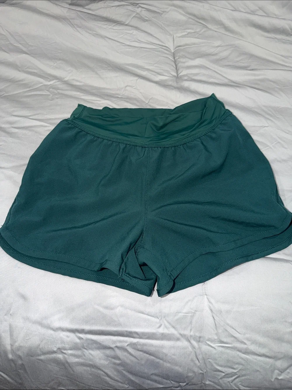 Giani Bini Girls High-Waist Athletic Shorts in forest green